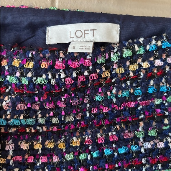 LOFT Colorful Tweed Mini Skirt - Picture 3 of 4